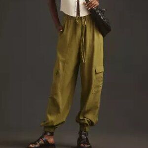 By Anthropologie Cargo Parachute Pants - Size Medium Color: Moss // SOLD OUT